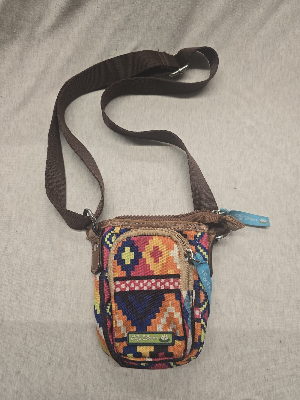 Lily Bloom Multicolor Aztec Crossbody Bag
